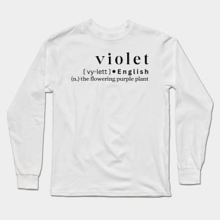 Violet Long Sleeve T-Shirt